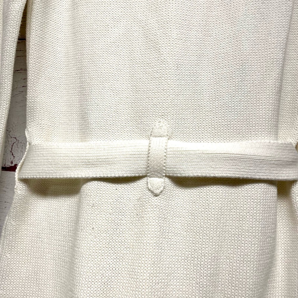 Express white button front shirt dress style Long line sweater cardigan size S - Picture 9 of 11